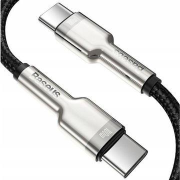 BASEUS SZYBKI KABEL USB-C / USB-C 100W PD MOCNY PRZEWÓD DO ŁADOWARKI 1m