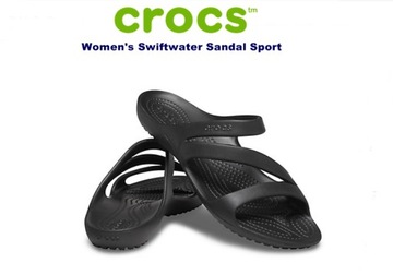 JAPONKI DAMSKIE CROCS KLAPKI CZARNE SEXI ROZMIAR 41,5