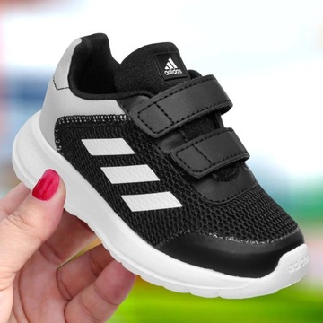 Детские черные спортивные кроссовки на липучке adidas Tensaur Run 2.0 CF GZ5856 27