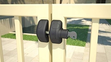 Замок для ворот односторонний с ключом, магнитная защелка 7-17мм.