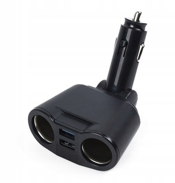 ROZDZIELACZ ZAPALNICZKI ŁADOWARKA 2 USB WOLTOMIERZ LED
