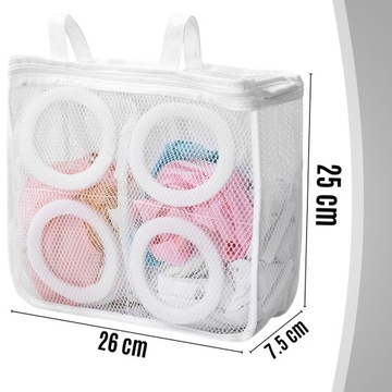 СЕТКА ДЛЯ СТИРКИ ОБУВИ НА МОЛНИИ, БЕЛАЯ 28см x 26см