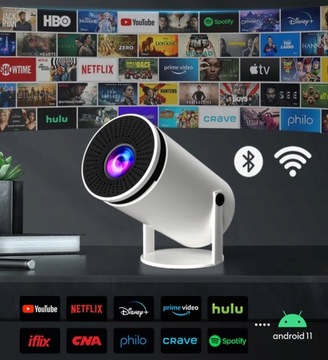 ПОРТАТИВНЫЙ МИНИ-ПРОЕКТОР СМАРТ-ТВ ВРАЩАЮЩИЙСЯ ДИНАМИК FULL HD HY300