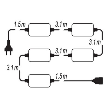 КОМПЛЕКТ ФАР 5X600LM 15,4M