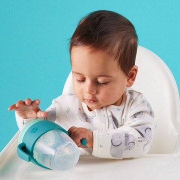 B.box Бутылка для воды 240 мл с трубочкой + чашка 360 Набор для обучения питью для детей