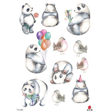 Tatuaż zmywalny tymczasowy panda