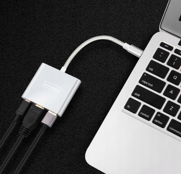 Адаптер ZENWIRE 3in1 MHL HUB USB C HDMI 4K для MacBook Samsung