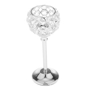 Crystal Candle Holder Candlestick Silver 21.5cm