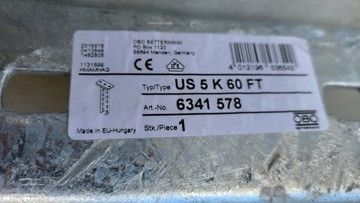 ПОДВЕСНОЙ КРОНШТЕЙН OBO US 5 K 60 FT 6341 ПОДВЕСНОЙ