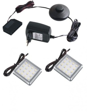 2 punktowe oświetlenie LED SQUARE KOLOR Biały