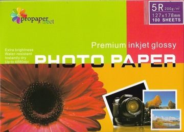 PAPIER FOTOGRAFICZNY BŁYSZCZĄCY 13x18 200g 100szt