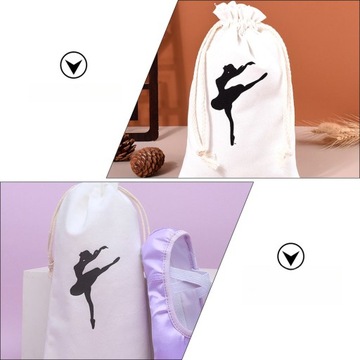 Холщовая сумка для балеток с шнурком