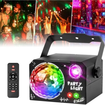 Led Světelný Efekt Disco Osvětlení Na Párty Laserová Koule Rgb Dálkové Ovládání