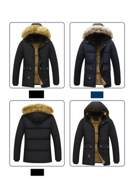 КУРТКА ЗИМНЯЯ МУЖСКАЯ, ДЛИННАЯ ПАРКА, ПАЛЬТО С КАПЮШОНОМ, УТЕПЛЕННАЯ, ПЛОТНАЯ, ТЕПЛАЯ