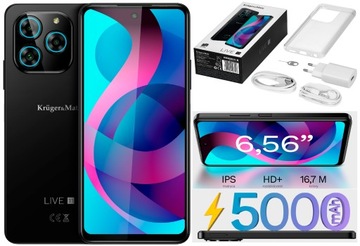 SMARTFON KRUGER&MATZ LIVE 11 6,56'' 6/128GB 90HZ NFC DUAL SIM 5000MAH +ETUI