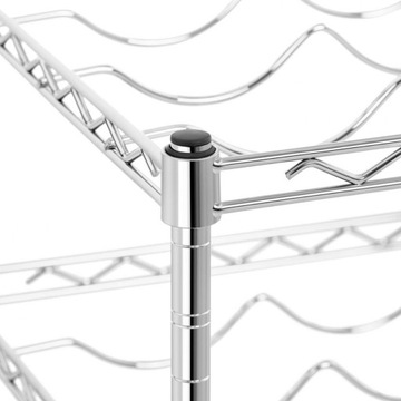 МЕТАЛЛИЧЕСКАЯ ПОЛКА ДЛЯ БУТЫЛОК ВИНА, 4 ПОЛКИ 4