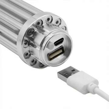 niebieski wskaźnik laserowy długopis USB ładowanie