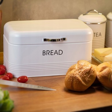 КОНТЕЙНЕР ДЛЯ ХЛЕБА, БЕЛЫЙ МЕТАЛЛИЧЕСКИЙ ХЛЕБ