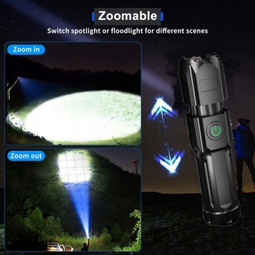 Мощный тактический светодиодный фонарь мощностью 100 000 люмен.