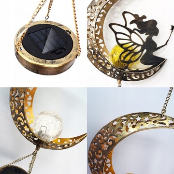 Светодиодные солнечные перезвоны ветра Открытый подвесной солнечный ветер