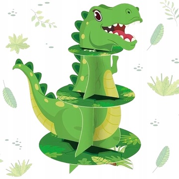 PAPIEROWA PATERA NA BABECZKI CIASTKA DINOZAUR