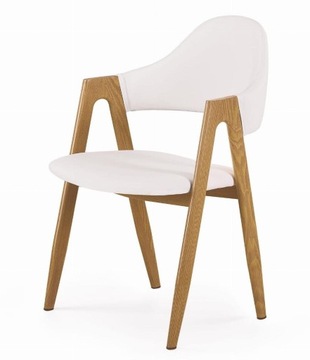 Halmar K247 krzesło biały / dąb miodowy