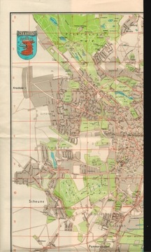 38145 Reprint planu Szczecina z 1939 roku z wykazem ulic w j. niemieckim