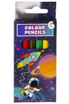 Drewniane kredki mini kosmos (6 sztuk)