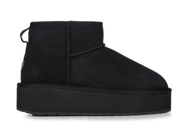 KOZAKI EMU AUSTRALIA PLATINUM STINGER MICRO FLATFORM Black roz. 38 -20%