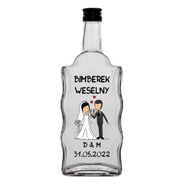 BUTELKI NA BIMBER WESELNY 500ML WŁASNY NADRUK UV!