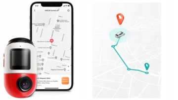 Автомобильная камера 70mai Dash Cam Omni, 64 ГБ, красная, РОЖДЕСТВЕНСКИЙ ПОДАРОК