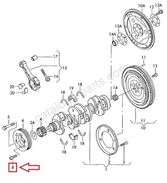БОЛТЫ ШКИВА ВАЛА AUDI OE N10055703 4 шт.