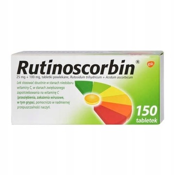 RUTINOSCORBIN Witamina C + Rutozyd 150 tabletek