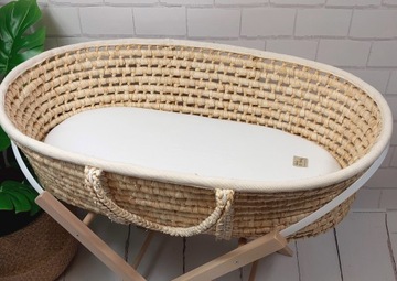 МУСЛИНОВАЯ ПРОСТЫНЯ ДЛЯ КОЛЯСКИ - БЕЛАЯ