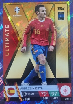 EURO 2024 TOPPS MATCH ATTAX PURPLE ULTIMATE U XI 5 ANDRES INIESTA