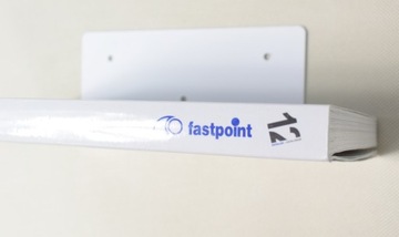 Невидимая книжная полка Большая массивная белая сталь