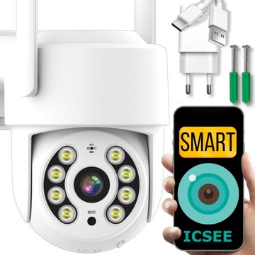 KAMERA WIFI IP SMART OBROTOWA ZWNĘTRZNA FULL HD 2MP 1080p ZOOM DETEKCJA PTZ