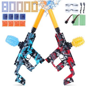 GEL BB GUN АВТОМАТИЧЕСКАЯ ЭЛЕКТРИЧЕСКАЯ ВИНТОВКА, НАБОР 2 КОЛЕСА + ОЧКИ