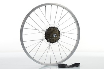 ВЕЛОСИПЕДНОЕ КОЛЕСО 20 ЗАДНИХ + FREESPEED + 6 СКОРОСТЕЙ SHIMANO + РЕМЕНЬ