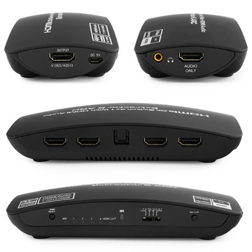 Комбайнер HDMI со звуком 1/4 Spacetronik SPH-RAE04