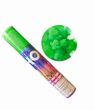 WYRZUTNIA PROSZKU HOLI zielona TUBA 30 cm HOLI PARTY kolorowy proszek 1szt