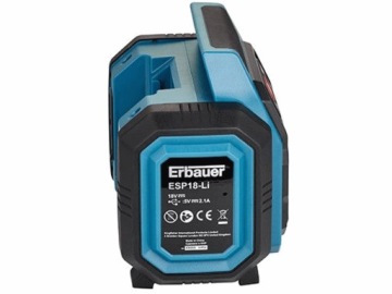 Строительная радиостанция Erbauer с Bluetooth, НА АККУМУЛЯТОРЕ