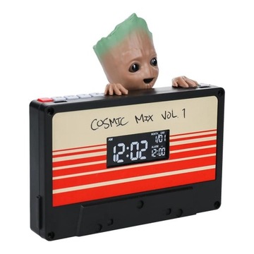 Budzik filmowy, zagarek zeger z budzikiem komiksowy Marvel Groot na prezent