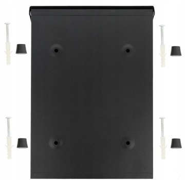 SKRZYNKA NA LISTY POCZTOWA Z NUMEREM DOMU ADRESEM NAPIS RAL CZARNY MATOWY