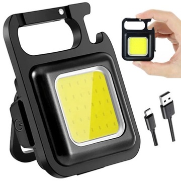 MOCNA MINI LATARKA LAMPKA DO KLUCZY LED KIESZONKOWA BRELOK OTWIERACZ MAGNES