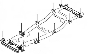 Подушка рамы Nissan Patrol M12x40 Металлическая втулка