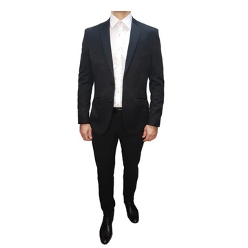 Elegancki garnitur męski czarny Ottavio 182/52/90