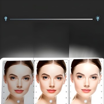 ЗЕРКАЛО ДЛЯ МАКИЯЖА С ПОДСВЕТКОЙ ЗЕРКАЛО СО СВЕТОДИОДНОЙ ПОДСВЕТКОЙ С РЕГУЛИРУЕМОЙ ЯРКОСТЬЮ СВЕТА
