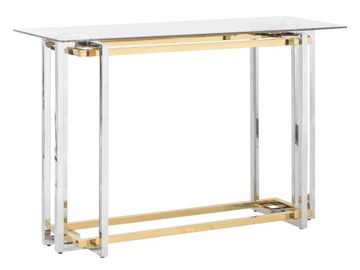 KONSOLA ZŁOTA SREBRNA 120X40 SZKŁO HARTOWANE