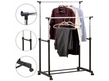 вешалка для одежды STAND на колесах, металл, шкаф складной